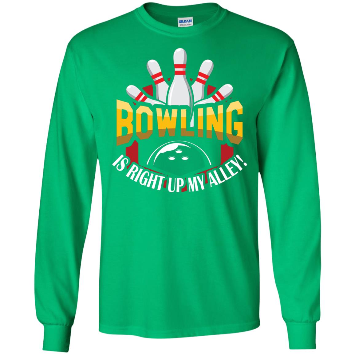 Bowler T-shirt Bowling Is Right Up My Alley Irish Green