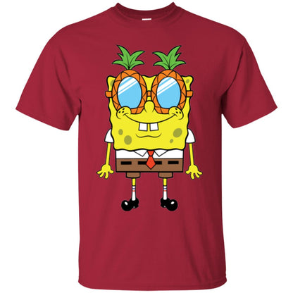 Nickelodeon Spongebob Squarepants Pineapple Glasses T-shirt Cardinal