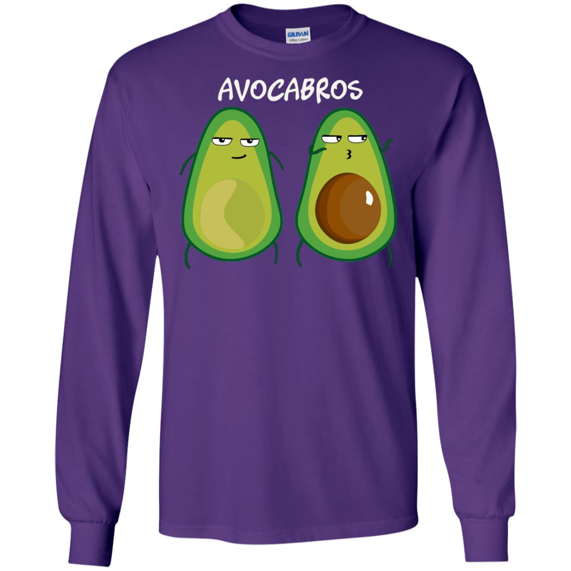 Funny Avocado T-shirt For Bros And Vegans Purple