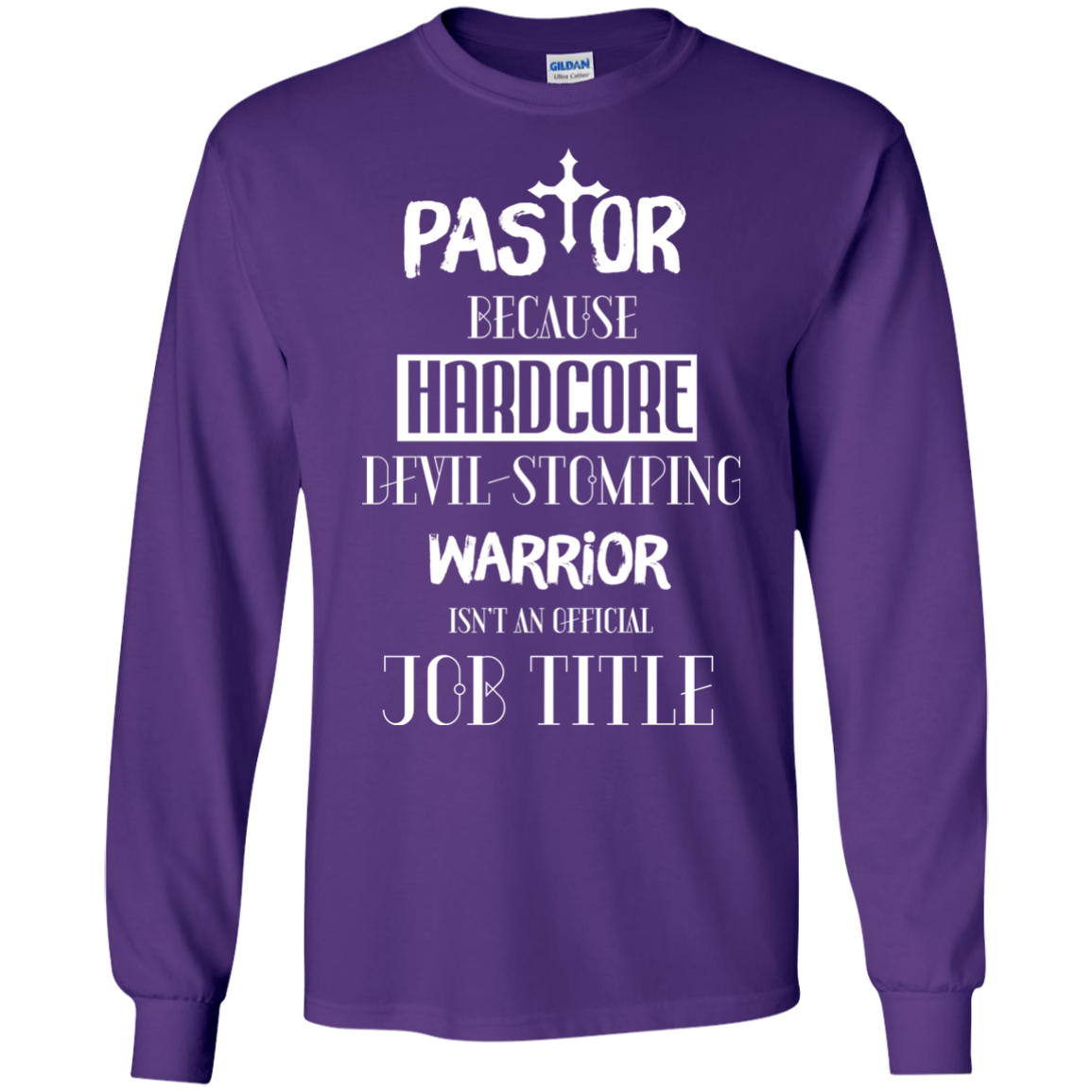 Pastor Because Hardcore Devil Stomping T-shirt Purple