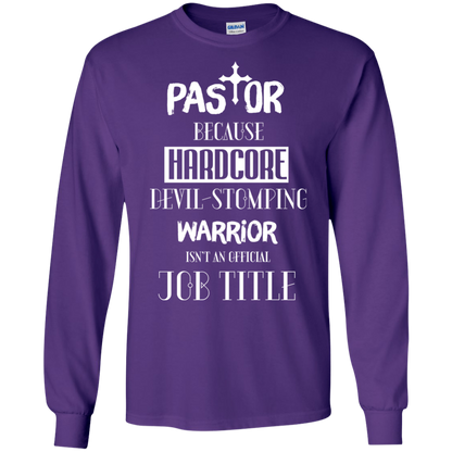 Pastor Because Hardcore Devil Stomping T-shirt Purple