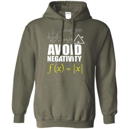 Avoid Negativity Math Teacher T-shirt Military Green