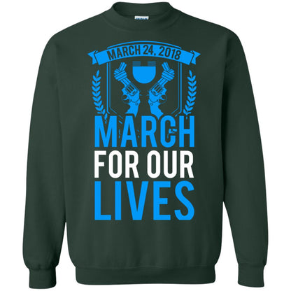 Anti Gun T-shirt March For Our Lives March 24 2018 Forest Green