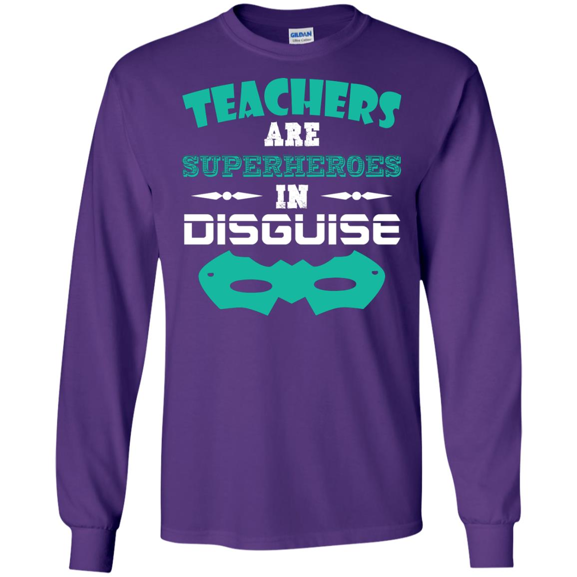Teachers Are Superheroes In Disguise Movie Lover T-shirt Purple