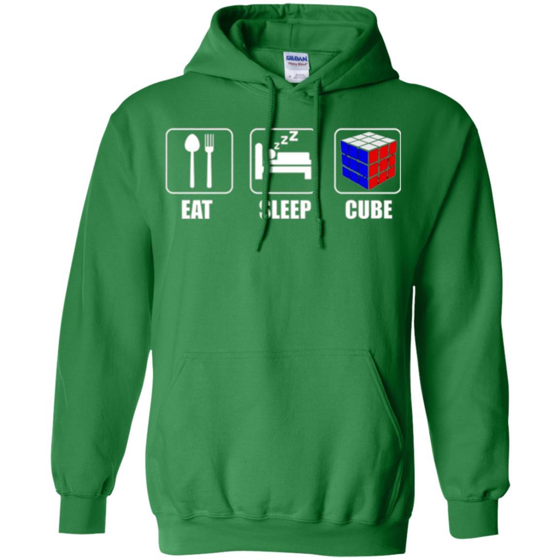 Rubik Lover T-shirt Eat Sleep Cube T-shirt Irish Green