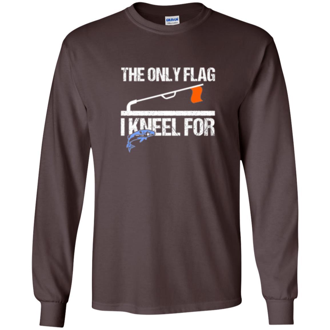 Fisherman T-shirt Ice Fishing Tip Up Flag T-shirt Dark Chocolate