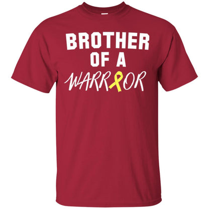 Brother Of A Warrior Childhood Cancer Awareness T-shirt Cardinal