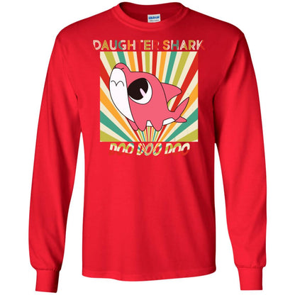 Daughter Shark Doo Doo Doo Family Shark Gift Shirt Red