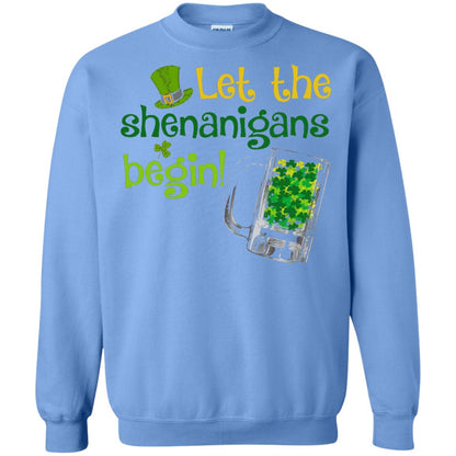 Let The Shenanigans Begin St. Patrick_s Day T-shirt Carolina Blue