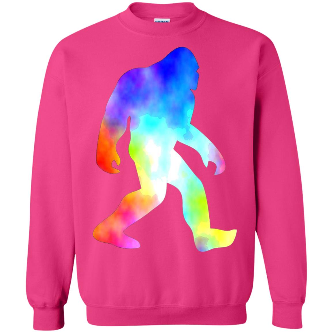 Bigfoot Sasquatch Neon T-shirt Heliconia