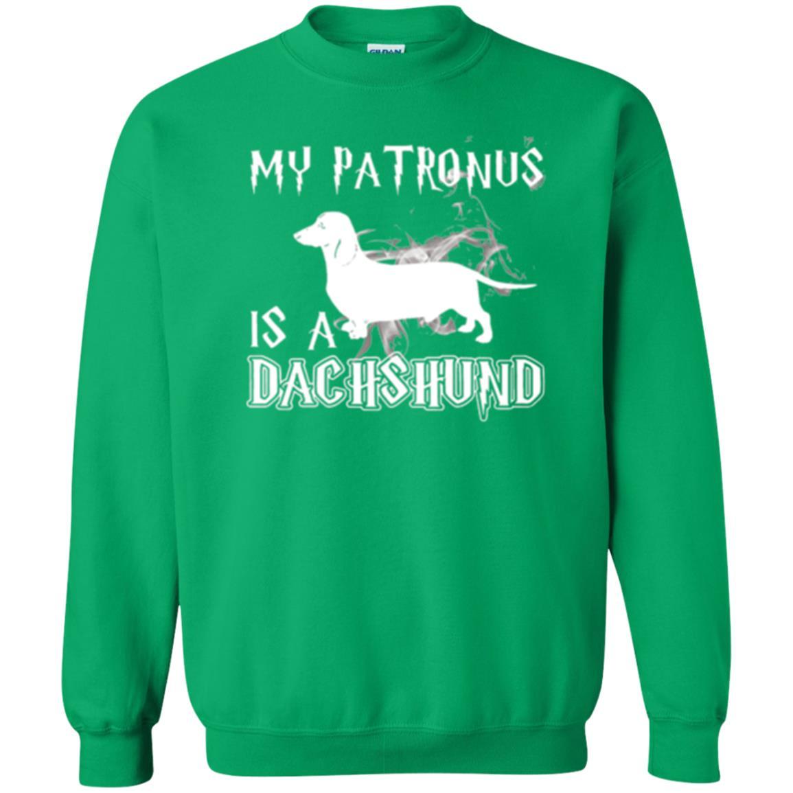 Dachshund Lover T-shirt My Patronus Is A Dachshund Irish Green