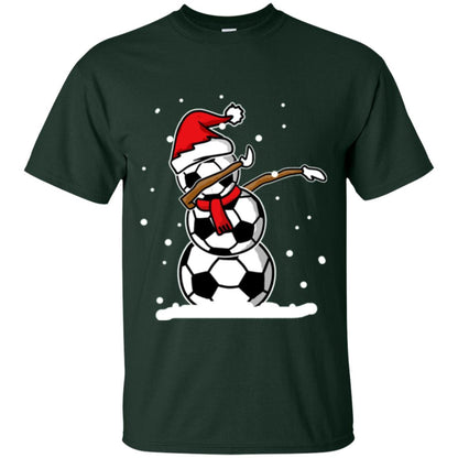 Christmas T-shirt Dabbing Snowman Ball Forest Green
