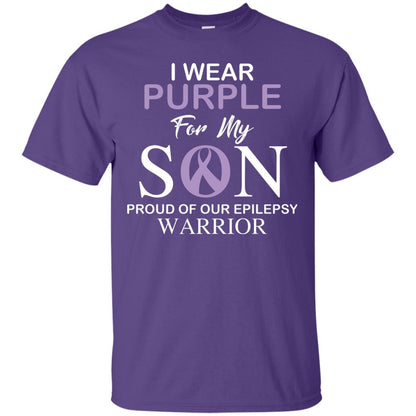 Epilepsy Warrior T-shirt I Wear Purple For My Son Proud Of Our Epilepsy Warrior Purple
