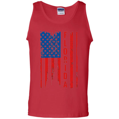 Florida State T-shirt American Flag Red