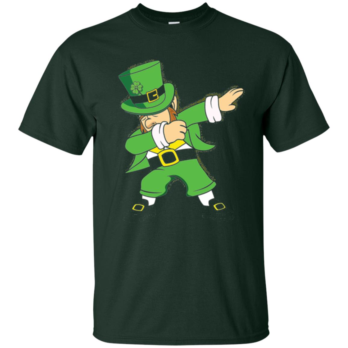 St. Patrick_s Day T-shirt Irish Dabbing T-shirt Forest Green