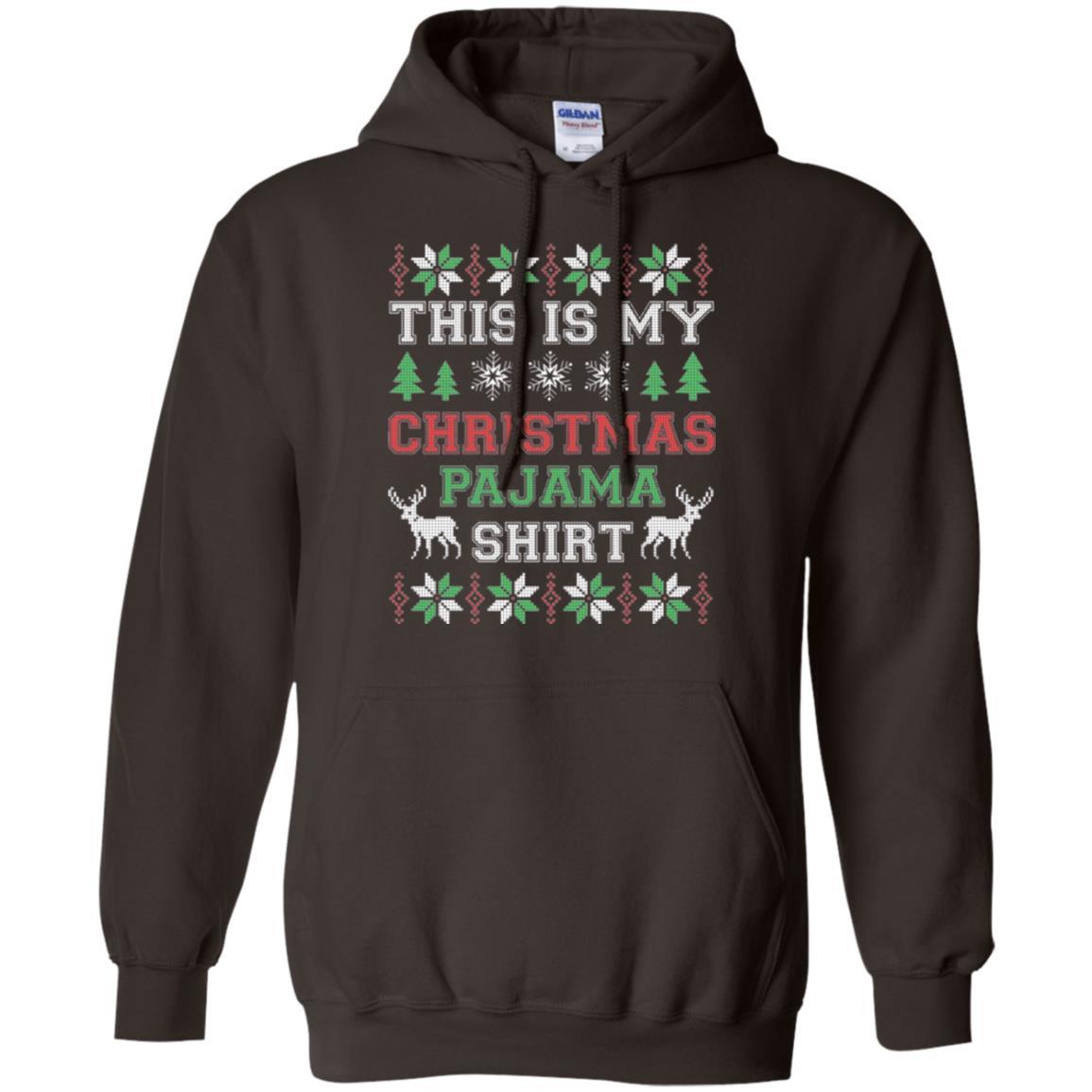 Christmas T-shirt This Is My Christmas Pajama Dark Chocolate