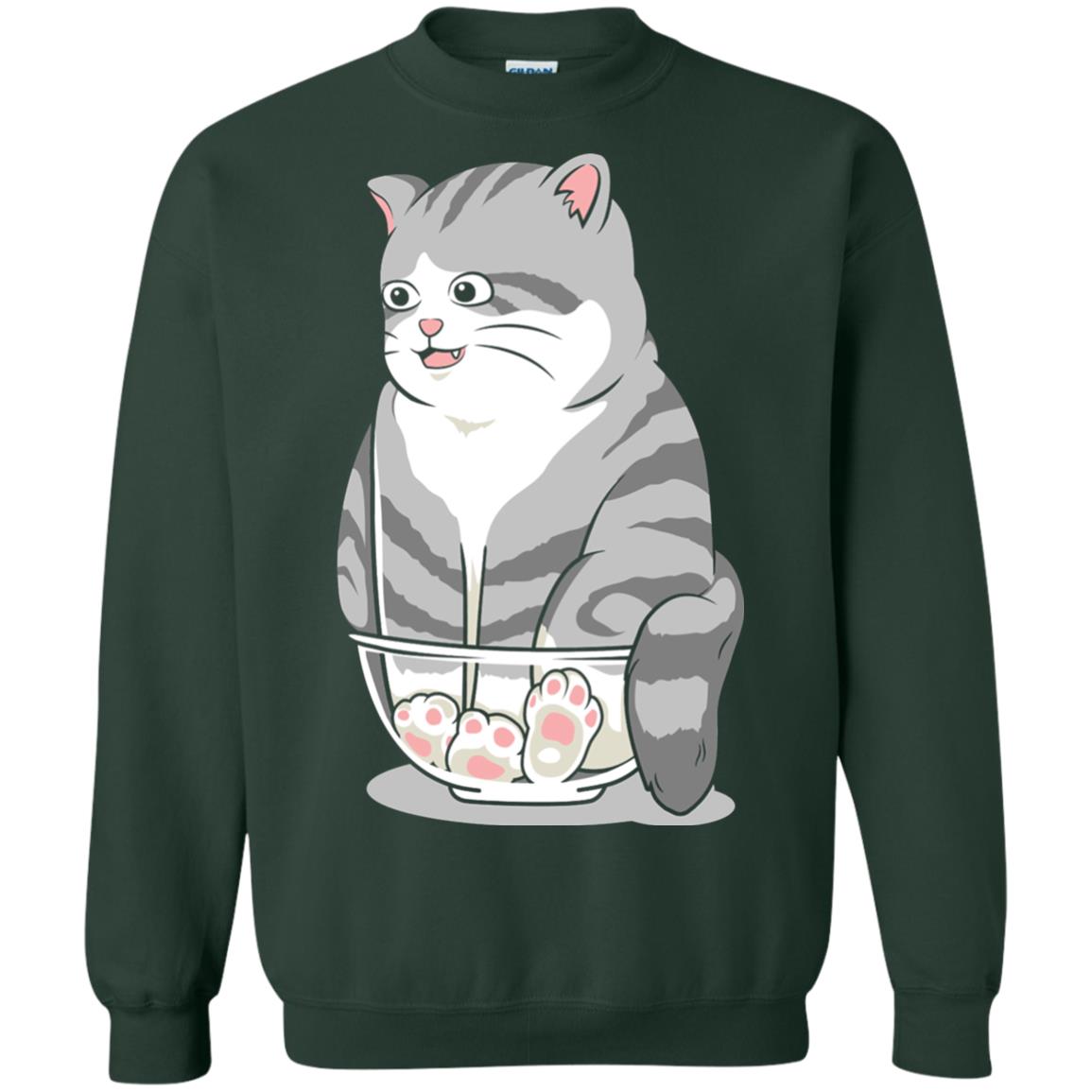 Cat Smile Cat Lover T-shirt Forest Green
