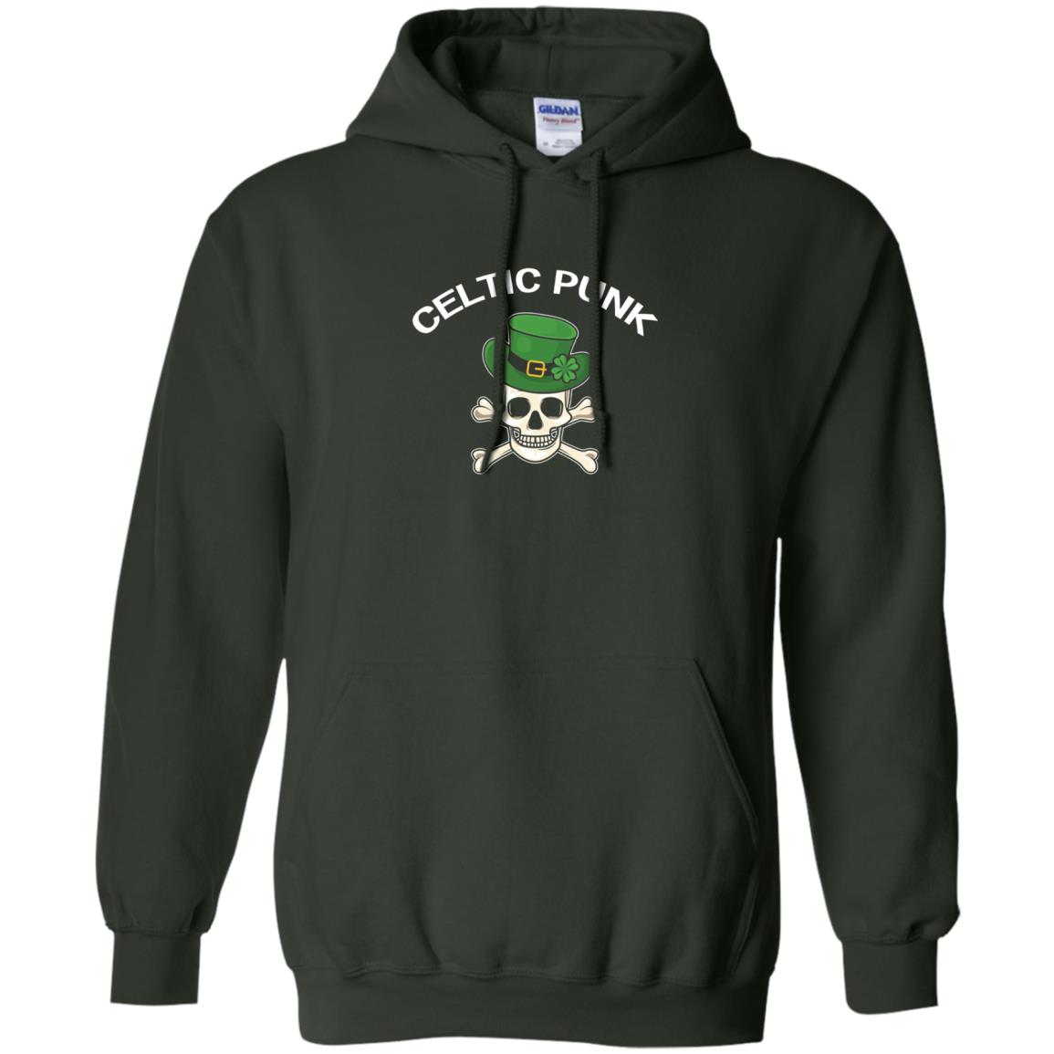 Celtic Punk Rock Irish St. Patrick_s Day T-shirt Forest Green