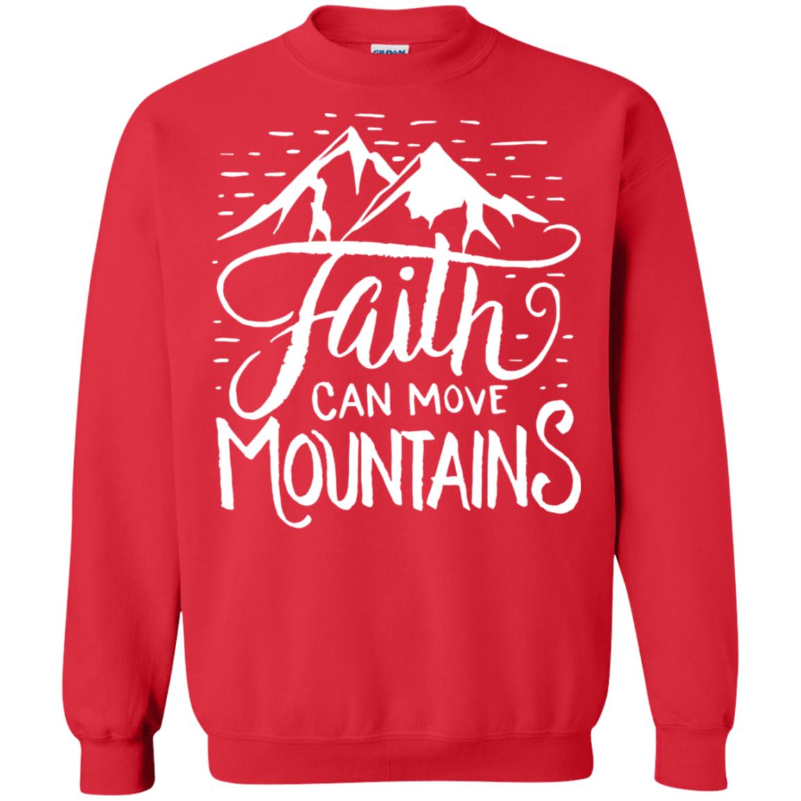Faith Can Move Mountains Christian Gift Shirt Red