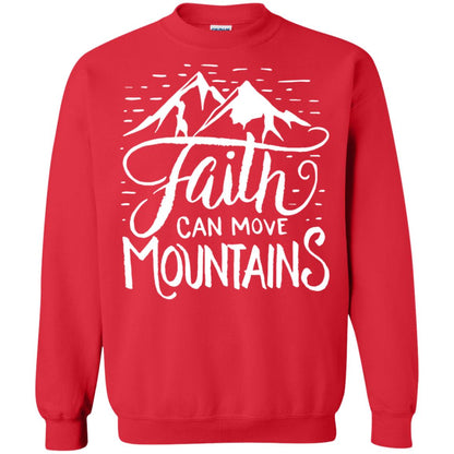 Faith Can Move Mountains Christian Gift Shirt Red
