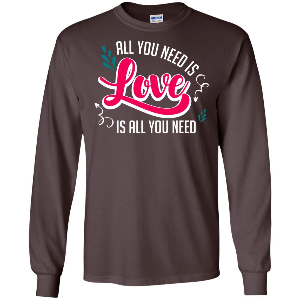 All You Need Is Love T-shirt Dark Chocolate