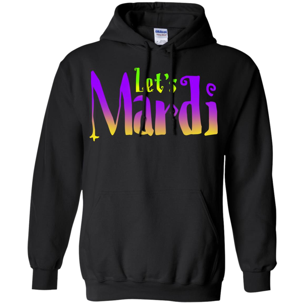 Mardi Gras T-shirt Let's Mardi Black
