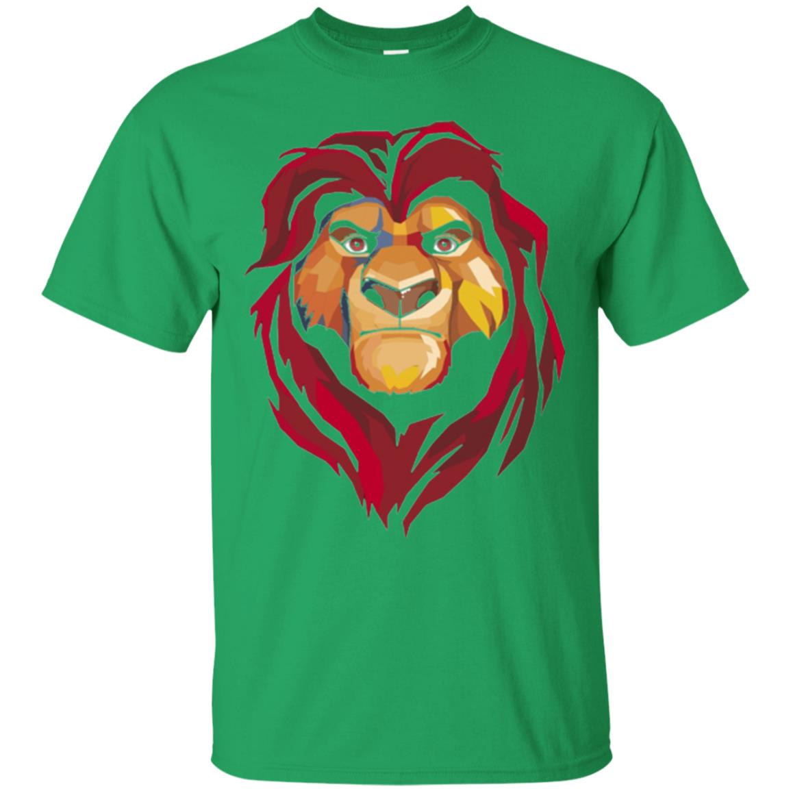 Cartoon Lover T-shirt Lion King Mufasa Geometrics Graphic Irish Green