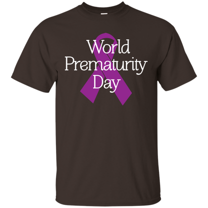 Cancer Awareness T-shirt World Prematurity Day T-shirt Dark Chocolate