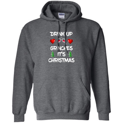 Christmas T-shirt Drink Up Grinches It_s Christmas Dark Heather