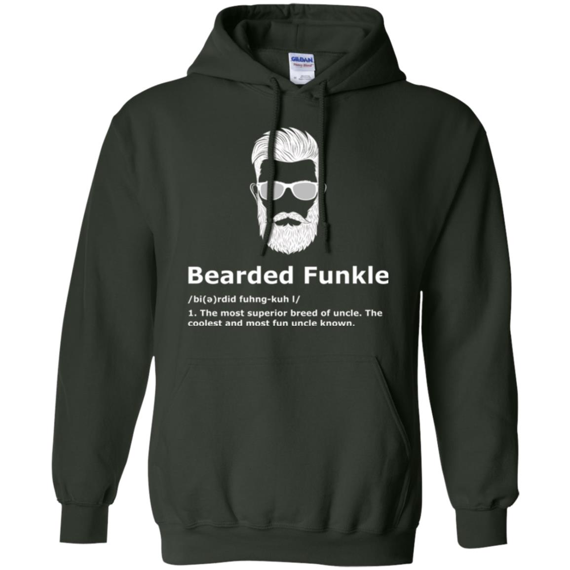 Funny Uncle T-shirt Bearded Funkle Forest Green