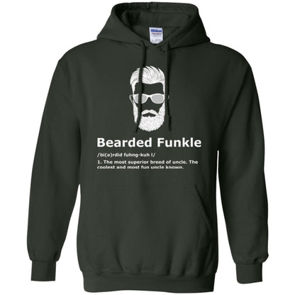 Funny Uncle T-shirt Bearded Funkle Forest Green