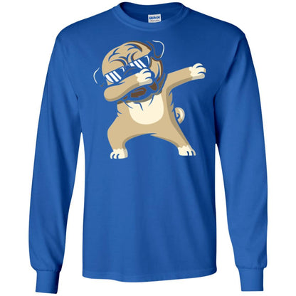 Dog Lover T-shirt Dabbing Pug T-shirt Royal