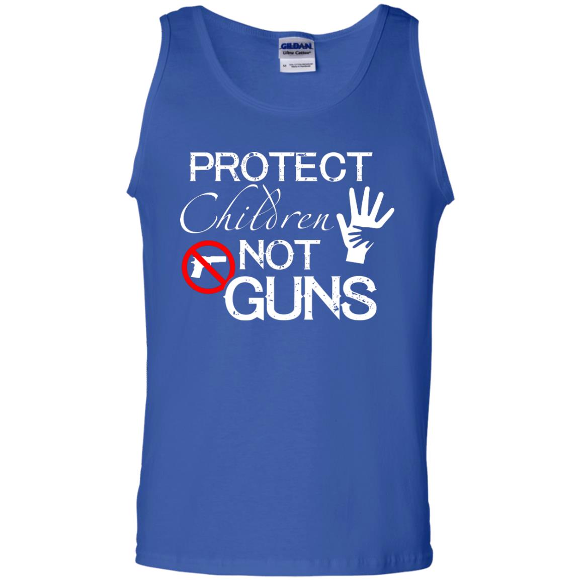Anti Gun T-shirt Protect Children Not Gun Royal