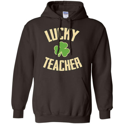 Lucky Teacher Shirt St. Patrick_s Day T-shirt Dark Chocolate