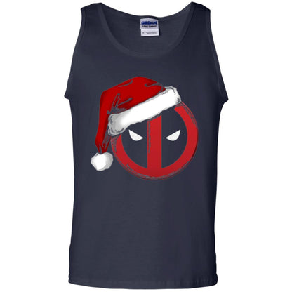 Christmas T-shirt Marvel Deadpool Icon Santa Hat Christmas Graphic Navy