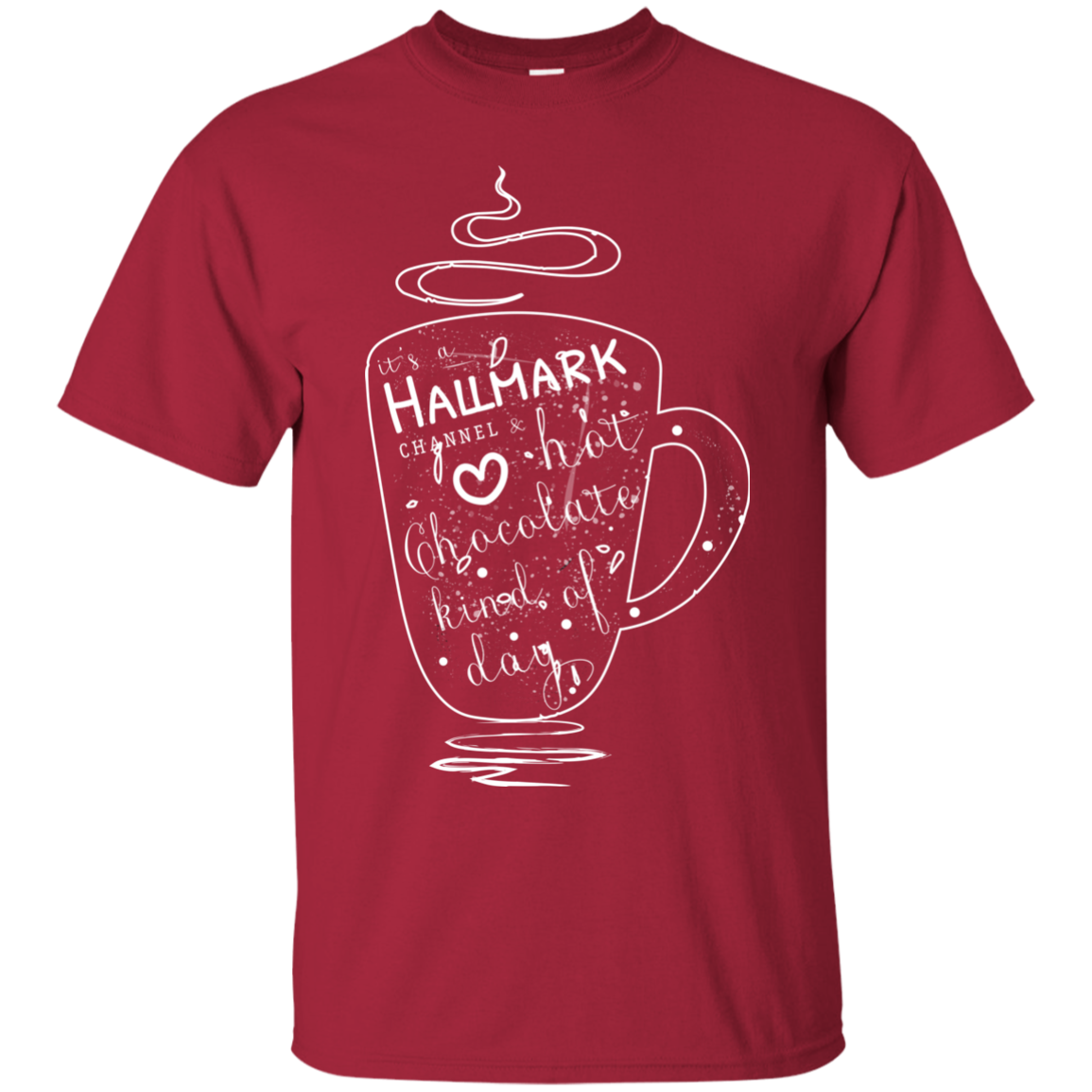 Christmas T-shirt It's A Hallmark Hot Chocolate Kind Of Day Cardinal