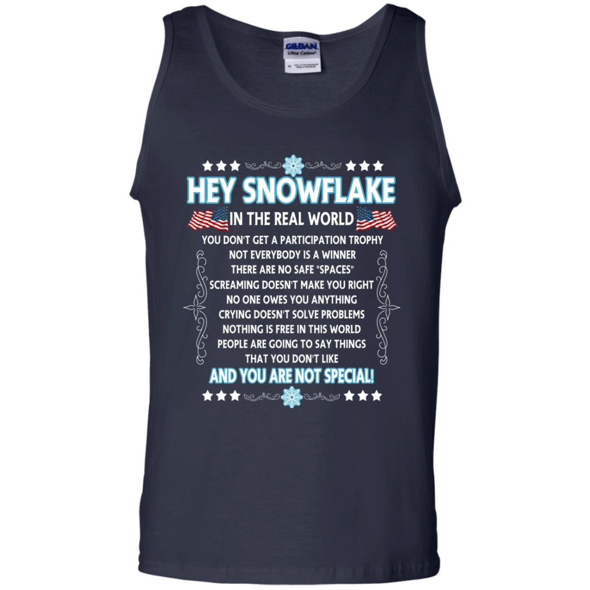 Hey Snowflake In The Real World Military T-shirt Navy