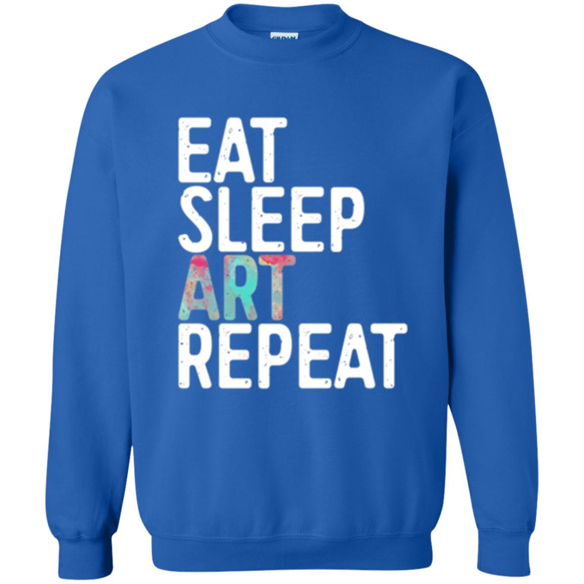 Artist T-shirt Eat Sleep Art Repeat Royal