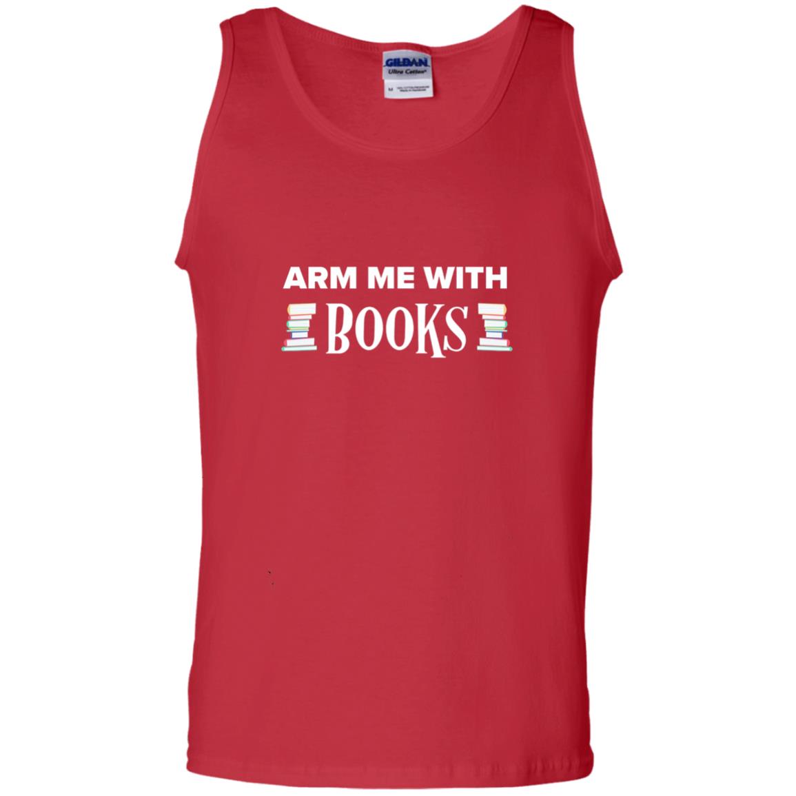 Arm Me With Books Book Lover T-shirt Red