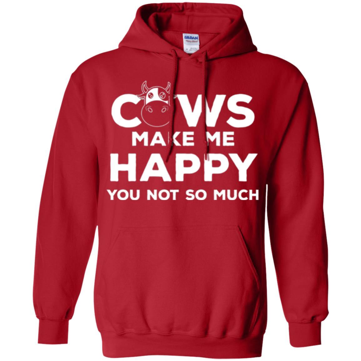 Cows Lover T-shirt Cow Make Me Happy You Not So Much Red