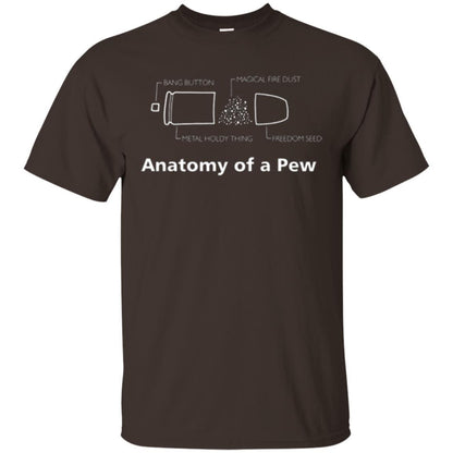 Gun T-shirt Anatomy Of A Pew Dark Chocolate
