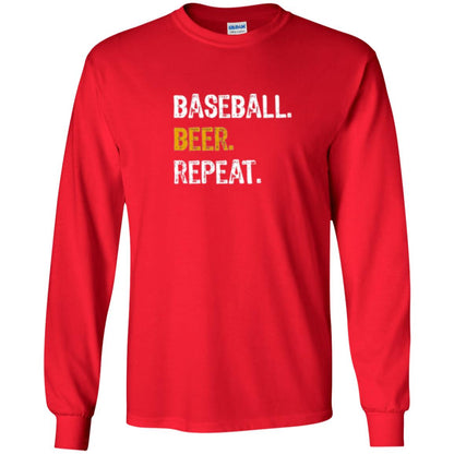 Baseball Beer Repeat Baseball Lover T-shirt