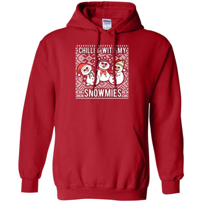 Christmas T-shirt Chillin' With My Snowmies Red