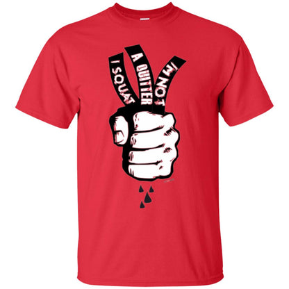 Fitnoquit T-shirt Im Not A Quitter Im Squat Gym Red