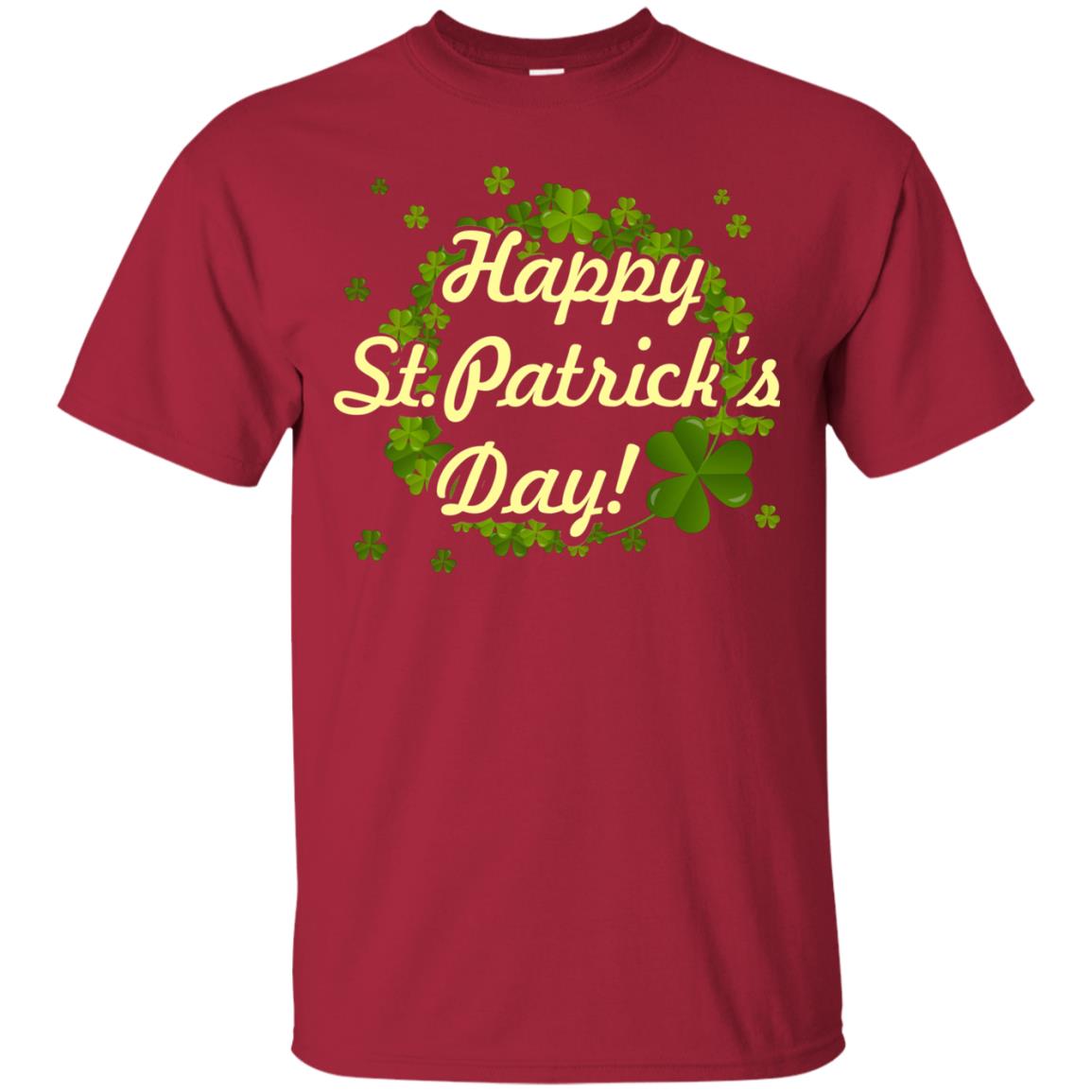 Happy St.patricks Day Shamrocks T-shirt Cardinal