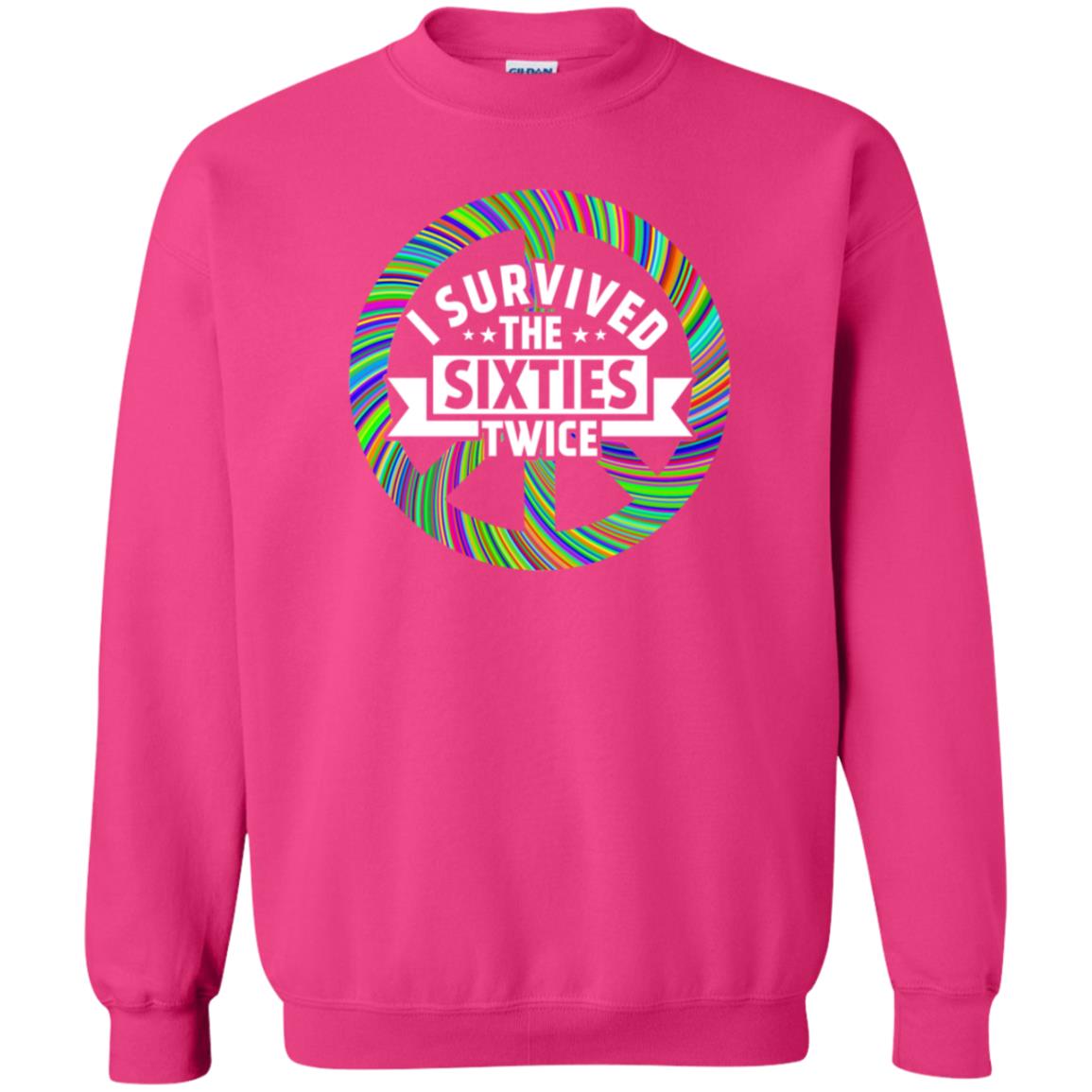 I Survived The Sixties Twice Peace Symbol Birthday Gift Shirt Heliconia