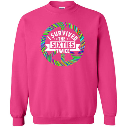 I Survived The Sixties Twice Peace Symbol Birthday Gift Shirt Heliconia