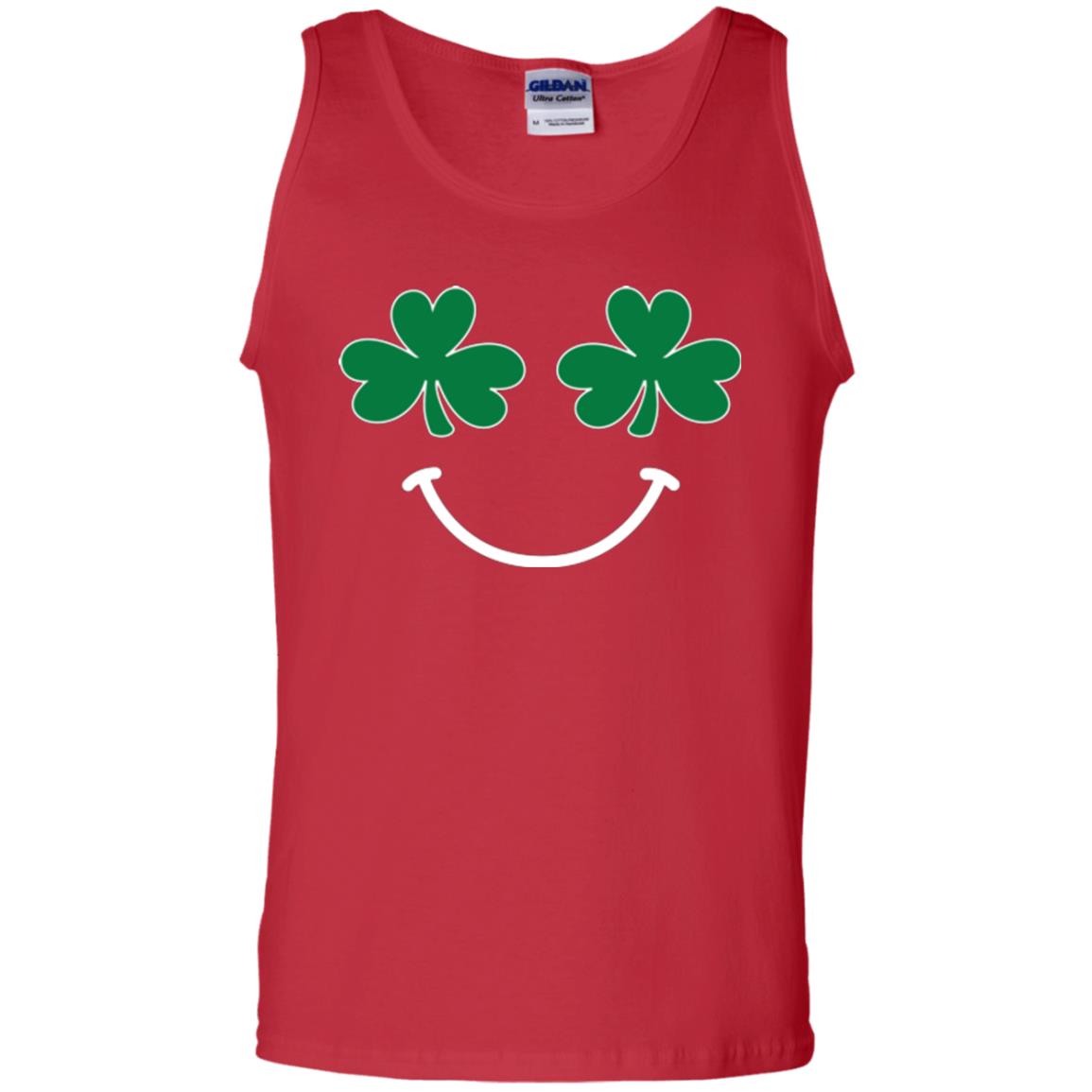 Saint Patrick's Day T-shirt Smiling Shamrocks Red