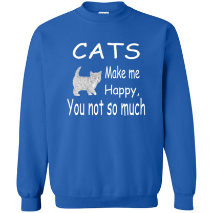 Cat Lover T-shirt Cats Make Me Happy You Not So Much Royal