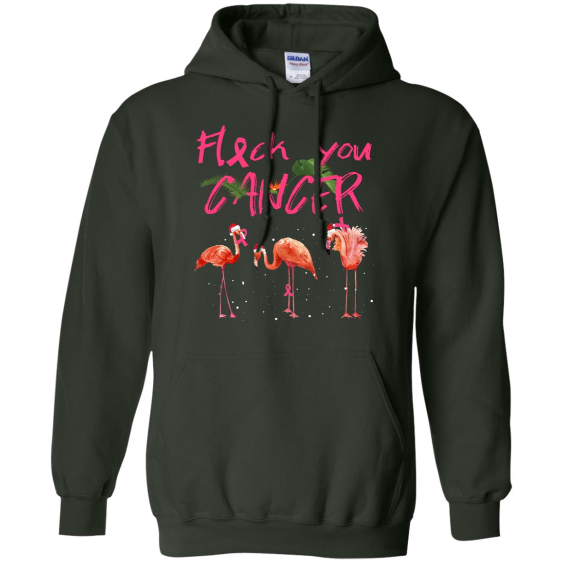 Flock You Cancer Breast Cancer Awareness Gift Shirt Forest Green